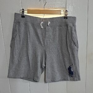 Polo Ralph Lauren Men's Shorts Gray/Blue Polo Player Athleisure Comfort Sz L EUC